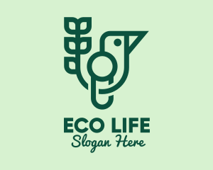 Green Eco Bird logo design