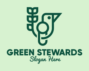 Green Eco Bird logo design