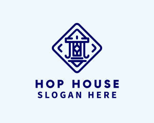 Blue Diamond House logo design