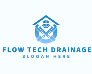 Home Plumbing Wrench logo design