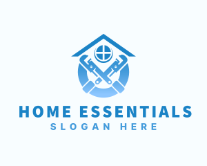 Home Plumbing Wrench logo design