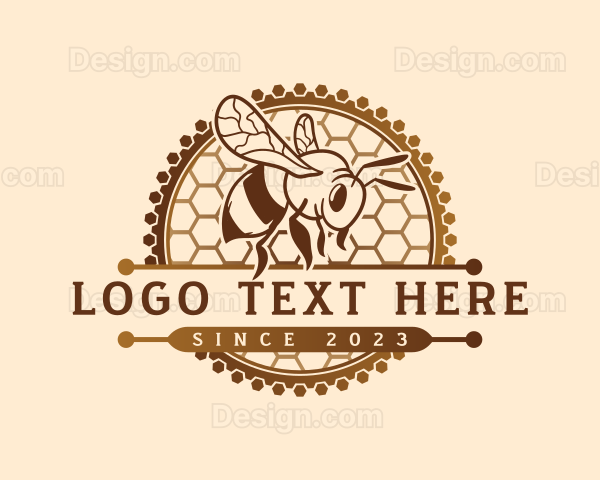 Hexagon Bee Hive Logo