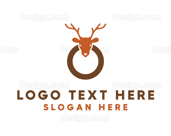 Deer Animal Ring Logo