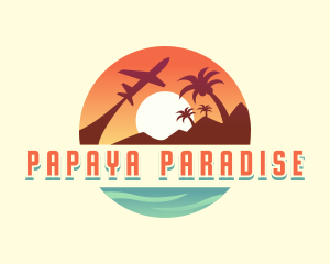 Tropical Plane Travel logo design