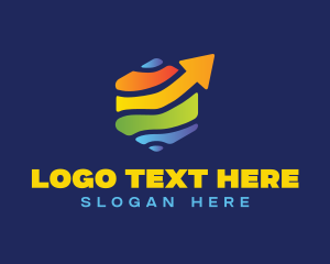 Colorful Arrow Hexagon  logo