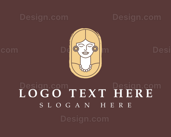 Pearl Floral Jewelry Woman Logo