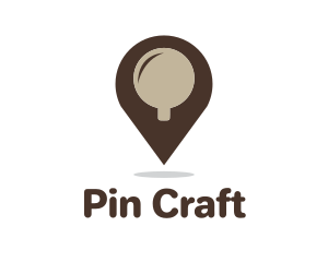 Coffee Cup Location Pin logo design