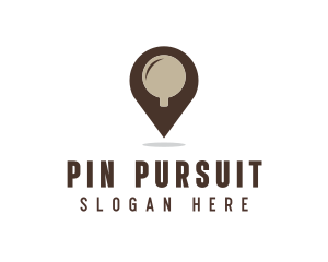 Coffee Cup Location Pin logo