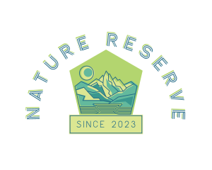 Nature Mountain Hiking logo design