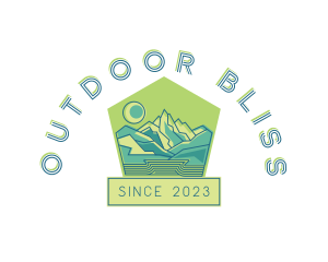 Nature Mountain Hiking logo design