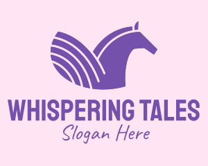 Purple Unicorn Horse logo design