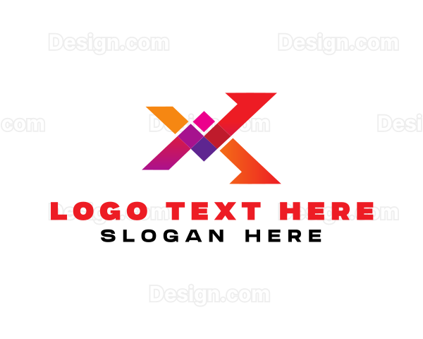 Gaming Tech Letter X Logo