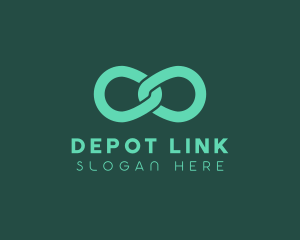 Chain Infinity Link logo design