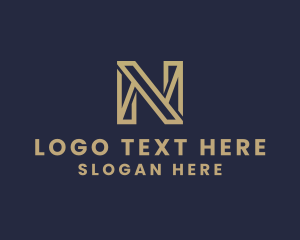 Modern Professional Letter N logo