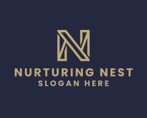 Modern Professional Letter N logo design