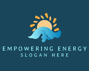 Solar Ocean Waves logo design