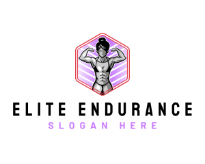 Woman Fitness Training logo design