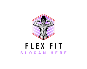 Woman Fitness Training logo design