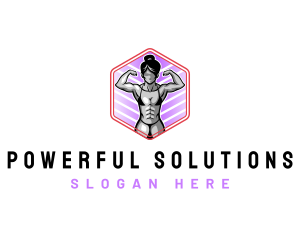 Woman Fitness Training logo design