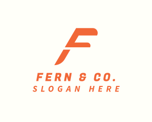 Logistics Delivery Letter F logo design