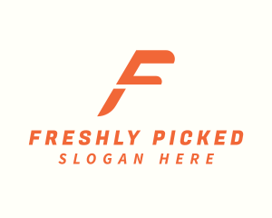 Logistics Delivery Letter F logo design