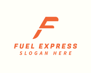 Logistics Delivery Letter F logo design