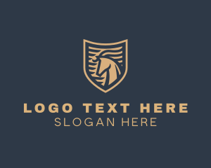 Elegant Horse Shield logo