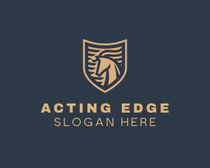 Elegant Horse Shield logo design