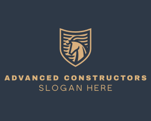 Elegant Horse Shield logo design