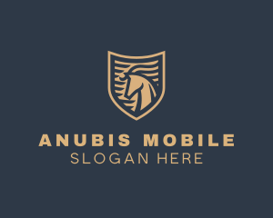 Elegant Horse Shield logo design