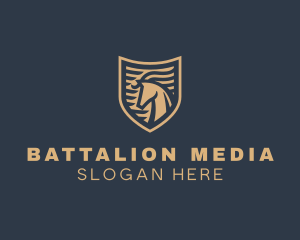 Elegant Horse Shield logo design