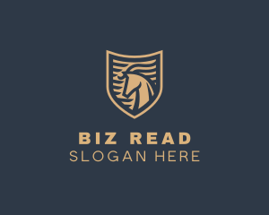 Elegant Horse Shield logo design