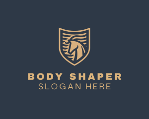 Elegant Horse Shield logo design