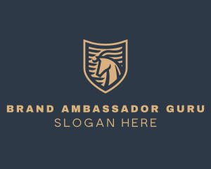 Elegant Horse Shield logo design