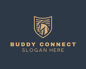 Elegant Horse Shield logo design