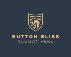 Elegant Horse Shield logo design