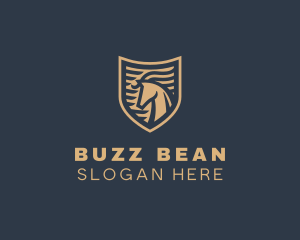 Elegant Horse Shield logo design