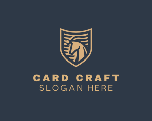 Elegant Horse Shield logo design