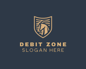 Elegant Horse Shield logo design