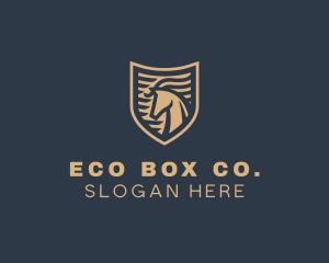 Elegant Horse Shield logo design