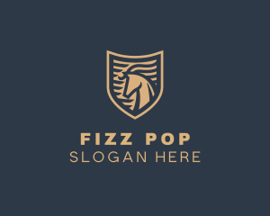 Elegant Horse Shield logo design