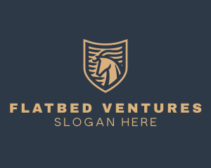 Elegant Horse Shield logo design