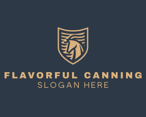 Elegant Horse Shield logo design