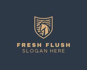 Elegant Horse Shield logo design