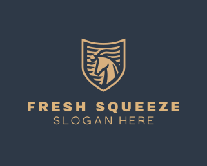 Elegant Horse Shield logo design