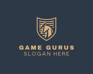 Elegant Horse Shield logo