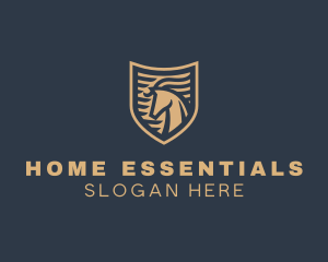 Elegant Horse Shield logo design