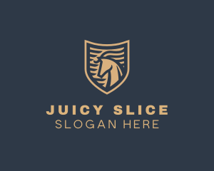 Elegant Horse Shield logo design