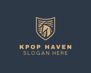 Elegant Horse Shield logo design