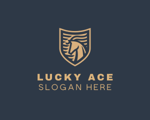 Elegant Horse Shield logo design